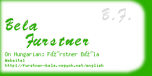 bela furstner business card